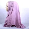 Fashion magnifique paillettes de dinde hijab foule musulmane en mousseline de soie