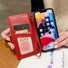 Кожаный чехол-браслет Folio для iPhone 13 12 Mini 11 Pro Max XR XS 6s 7 8 Plus SE с несколькими слотами для карт, кошелек, кронштейн сцепления4887414