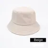 100% bomull vikbar hink hatt vuxna män kvinnors sommar packbar strand brand fisk hattar solkock svart rosa beige gul lila röd vit