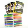 Akrilik Boya Kalemler Kalıcı Paintpen 12 Renk / Kağıt için Set Tuval Ahşap Cam Taş Seramik Kumaş Boyama Moda DIY Crafts LLS563-WLL