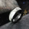 Nouvelle bande de bague noire de renne de Noël lueur dans l'anneau de Noël sombre pour hommes femmes bijoux de mode volonté et cadeau de sable