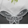 2020ビンテージコットンハンカチガールナプキン刺繍女性ナプキン刺繍蝶レースフラワーハンカチ