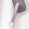 Logo anpassad design handgjord nyckel ring kedja vanlig äkta äkta metallband man reklam gåva läder keychain