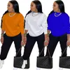 Ropa de otoño invierno Traje de jogger para mujer Chándales negros Sudaderas con capucha de manga larga + pantalones Conjunto de dos piezas más el tamaño 2X trajes chándales gruesos 4291