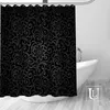 Duschgardiner Anpassade europeiska klassiska mönster gardin mer storlek Vattentät tyg för badrumsdekor Drop1