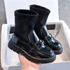 Girls Fashion Shoes 2021 Spring Autumn New British Style Martin Boots Girls Solid Color Fashion High-top Boots