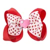 4 colors 2.75 inch Kids Hair Accessories Love Heart Double Bows New Design Girl Barrettes