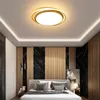 Ultrathin LED Ceiling Lamp Modern Simple Warm Home Hotel Interior Decor Luminaire Golden Round Iron Art Ceiling Mounted Lights New Arrival