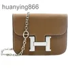 Designer H Handbags Japan and South Korea Mini Kangkang h lock small square pig nose chain 2022 New Single Sho HV71