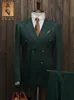 2021 Nieuwe Collectie Herenpakken Custom Made Business Tuxedos Two-Button Piek Revers Bruidegom Draag Casual Business Past 2 Stuks Set