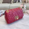 Diseñador- Venta caliente nuevo bolso de diseñador bolso de cadena con patrón de flores bolso bandolera de hombro para mujer de alta calidad 25 cm