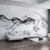 Nowoczesny streszczenie czarno-biały dym mgła ścienna tapeta salon sypialnia sztuka wystrój domu samoprzylepne wodoodporne 3d naklejki 201009