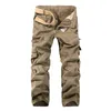 2021 Hot Tactical Mens Carga Calças Algodão Casual Homens militares Calças Sólidas Pantalon Homme G0104