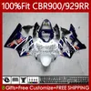 Injectie Mold Lichaam voor Honda CBR929RR CBR929 Blauw Glanzend CBR 929RR 900RR 900 929 RR CC 00 01 Carrosserie 68NO.11 CBR900 900CC 929CC 00-01 CBR900RR 2000 2001 OEM FACKING