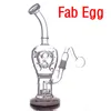 Cheapest Glass Bong Fab Egg Water Pipe honeycomb Beaker Bong Recycler dab oil rig bongs hookah shisha with 14mm oil burner pipe in stock