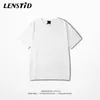 LENSTID Harajuku Plain T Shirt 2020 Été 100% Coton Hommes Blanc Tshirt Streetwear Casual Basic T-shirts À Manches Courtes Tops Tees LJ200827