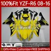 Yamaha YZF-R6 YZF R 6 YZF R6 YZF R 6 YZF R6 600 YZF-600 YZFR6 08 09 10 11 12 13 15 16 99NO.3 YZF600 2009 2009 2011 2012 2013 2014 2015 2016 OEM 페어링 노란색 불꽃