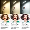 LED SelfieライトがLED Selfieライトライブストリーム写真撮影撮影用ランプデスクロングアームクリップブラケットのためのLED Selfieのリモコン