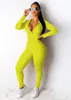 Tvåbitar Set Tracksuit Women Festival Kläder Höst Vinter Top + Pant Sweat Suits Neon 2 Piece Outfits Matching Sets Plus Storlek