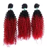 16 ~ 24 pouces Extensions de cheveux synthétiques Trames Bundles Afro Kinky Curly Hair Extension FLC-001