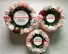 Nouveaux centres de table en boule de fleurs artificielles mélangent des hortensias roses de couleur pour la décoration de fond de fête de mariage