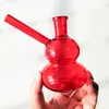 14mm Glas Hookah Rökrör Shisha DipoSable Glasrör Oljebrännare Gourd Formad Tobaksskål Ash Catchers Percolater Bubbler Rökning Tillbehör