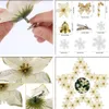 120 pcs árvore de Natal decoração festa pingente de plástico flor simulação conjunto pingente xmas diy ornamentos set 201130