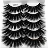 Nya 5 par Tjock Fake 25mm 3d Mink Eyelashes False Eyelash Criss-Cross Tjock Long Faux Mink Lashes Extension Handgjorda ögonmakeupverktyg