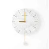 Luxury Digital Wall Clock Modern Design Silent Roman Numeral Mute Marble Wall Clock Kitchen Pendulum Wandklok Home Decor ZP50WC H1230