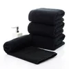 Nuovo set di asciugamani in cotone nero da 3 pezzi per uomo toalla 2pc Asciugamano per il viso Asciugamano per le mani 1pc Asciugamano da bagno Asciugamani da doccia da campeggio Bagno Y200429