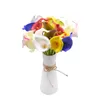 10 pcs de alta qualidade real toque calla lírio artificial flores chique buquê de nupcial para casamento casa flor decoração festa suprimentos al7688