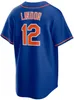 2024 Custom 12 Francisco Lindor Jersey 9 Brandon Nimmo 1 Jeff McNeil 20 Pete Alonso 22 Brett Baty 4 Francisco Alvarez 10 Ronny Mauricio 18 Joey Wendle 야구 유니폼