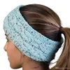 Women's Winter Knitted Headband With Dot Flower Hairband Elastic Breathable Winter Warm Ear Protector Colorful Female Headband WDH0816