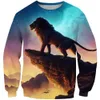 Wolf/Horse/Lion/Clowns Boys Sweatshirt Teens Spring Autumn Pullover For Boys Kids Clothes Children Long Sleeve Pullover Tops LJ201012