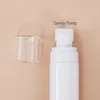 60ml 100ml White Hand Sanitizer Spray Bottle Cosmetic Travel Refillable Skincare Plastic Lotion Bottles with Pump