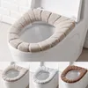 Sedili invernali sedili caldi copre peluche cappotto toilette custodia a colori solido bagno wc pad elastico riutilizzabile decorazione della casa nuovo arrivo 3 1ZB G2