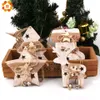 1PC Vintage Noël en bois DeerSockTreeStar Pendentifs Ornements Artisanat en bois Enfants Cadeau Décorations d'arbre Y201020