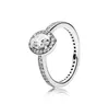 Äkta 925 Sterling Silver Cz Diamantring Med Original Box Set Passar Pandora Style Bröllopsring Förlovningsjuvel sqcUpd whole2019