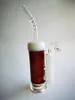 Vintage Drinken Bier Perc Glas Bong Water Roken Hookah Pijp 18mm Gezamenlijke Bubbler Percolie DAB Rigs kan klantlogo plaatsen