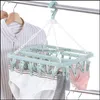 Cabides racks roupas organização doméstica Organização para casa de plástico de plástico para cabide de roupas de sutiã de roupas de sutiã de sutiã com 32 clipes s