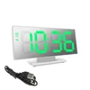 Réveil numérique LED Miroir Horloges électroniques Multifonction Grand écran LCD Horloge de table numérique avec calendrier de température 201120