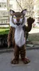 MaskottchenkostümeHalloween Wildkatze Tier Fursuit Pelziges Maskottchenkostüm Anzug Partyspiel Kleid Outfit Erwachsene 2019