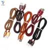 Micro USB Oplaadkabel USB Type C-kabel voor Samsung Xiaomi Mobiele Telefoon Lederen Fast Charger Cable 200pcs / lot