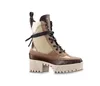 Latest Women Snow Boots Martin Desert Boot flamingos Love arrow medal 100% real leather coarse size US5-11 Winter shoes