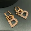 Orecchini geometrici con diamanti in metallo zirconi lettera B orecchini pendenti di design di lusso di moda per donna ragazze regali s925 argento2044