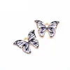 Färgglada fjärils charms hänge 100 st mycket charm 21 15mm emalj djur charm hängande passar för halsband armband diy smycken ma184t