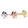 Fall Leaves Servett Ringar Chopening Bangle Metal Servetthållare Bröllop Gifts Dop Dusch Party Decor