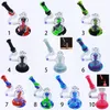 Bong in vetro Acqua Tappo per tabacco Microscopio Forma Washal Silicone Pipa per acqua