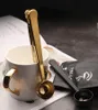 2020 Cucchiai Creatività Cucchiaio dosatore per caffè in acciaio inossidabile con clip di tenuta Cucchiaio dosatore in metallo con bilancia da cucina