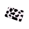 DHL100PCS Kvinnor Plush Cow Prints Square Zipper Min Coin Purses